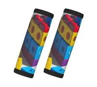 Housses de chariot à bagages imprimées avec blocs de construction colorés - Housses souples à carreaux pour accessoires de voyage d'affaires
