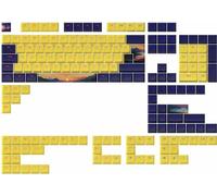 Dark Project - Touches multilingues PBT Sunset [disposition ANSI et ISO] - Anglais (Royaume-Uni/États-Unis), espagnol, portugais, italien, allemand, autrichien, finnois, norvégien, suédois et danois