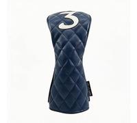 Housses de club de golf en cuir synthétique, imperméables, résistantes aux rayures, avec lame de parcours hybride, portables et durables pour les amateurs de golf (bleu marine, 3)