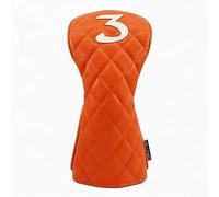 Housses de club de golf en cuir synthétique, imperméables, résistantes aux rayures, avec lame de parcours hybride, portables et durables pour les amateurs de golf (orange, 3)