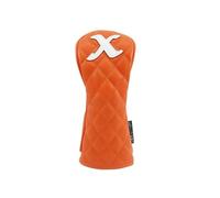 Housses de club de golf en cuir synthétique, imperméables, résistantes aux rayures, avec lame en bois de parcours hybride, portables et durables pour les amateurs de golf (orange, X)