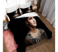 Housses De Couette Ste-X 2 Personnes / 1 Personne, Parure De Lit Maison Housse De Couette + 2 Taies D'oreiller Emma Watson, Photo