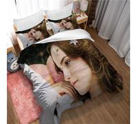 Housses De Couette Ste-X 2 Personnes / 1 Personne, Parure De Lit Maison Housse De Couette + 2 Taies D'oreiller Emma Watson, Photo