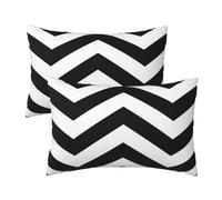 Housses de Coussin 40x60 cm Housse Coussin Noir Et Blanc Lot de 2, Rayures Coussin Canape Coussin Decoratif Taies D'Oreillers Coussin Canapé Housses Coussin pour Maison Jardin Decoration Salo 16x24 In