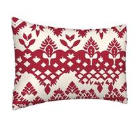 Housses de Coussin 40x60 cm Rouge Taie Oreiller Mandala Coussin Canape Motif Doux Coussin Canape Rectangle Canapé Taie Oreiller Decoratif pour Decoration Chambre Maison Patio, Cadeau Femme L-516