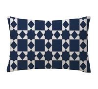 Housses de Coussin 50x70 cm Bleu Taie Oreiller Géométrie Coussin Canape Motif Lin Coussin Canape Rectangle Canapé Taie Oreiller Decoratif pour Decoration Chambre Maison Patio, Cadeau Femme L-532