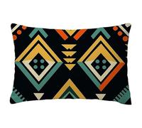 Housses de Coussin 50x70 cm Rétro Taie Oreiller Bohème Coussin Canape Lin Coussin Canape Rectangle Canapé Taie Oreiller Decoratif avec Fermeture pour Decoration Chambre Maison Patio, Cadeau L-508
