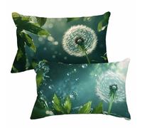 Housses de Coussin 50x80 cm Lot de 2 Housses Coussin Vert Protege Oreiller Lin Double Face Impression Gros Cushion Covers pour Décoration Automne Canapé Lit Salon Chambre Balcon Voiture, Usine 2m-134