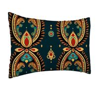 Housses de Coussin 50x80 cm Rétro Taie Oreiller Ethnique Coussin Canape Motif Doux Coussin Canape Rectangle Canapé Taie Oreiller Decoratif pour Decoration Chambre Maison Patio, Cadeau Femme L-504