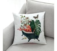 Housses De Coussin Baignoire Pieuvre Fermeture Éclair Cachée Coussin Canape, Résistante Aux Fronces Déhoussables Décoratifs pour Canapé, Lit, Bureau 45X45 Cm