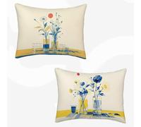 Housses de Coussin Beige Moderne Coussin Canape 30x50cm Lot de 2, Cushion Covers Doux, Impression Recto Verso HD avec Fermeture éClair Invisible, Decoration Maison pour Canapé, Jardin -SW260337F