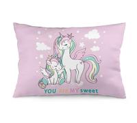 Housses de coussin de 60 x 40 cm, belle licorne mère enfant qui t'aime, coussins de chaise, coussins de canapé, taies d'oreiller de siège, taies d'oreiller de lit