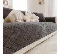 Housses de Coussin de canapé en Peluche, Couverture Douce et Chaude en Forme de L pour canapé modulable 1 2 3 4 Places, Protection d'angle en Tissu Duveteux antidérapant pour Style-A 90x70cm/36x28in