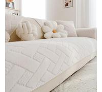 Housses de Coussin de canapé en Peluche, Couverture Douce et Chaude en Forme de L pour canapé modulable 1 2 3 4 Places, Protection d'angle en Tissu Duveteux antidérapant pour Style-E 90x70cm/36x28in