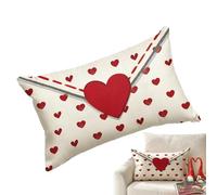 Housses de Coussin de Canapé Taies Décoratives en Rouge et Blanc pour