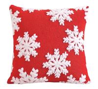 Housses de coussin de Noël en forme de flocon de neige, renne, housses décoratives festives pour canapé, lit, salon (8 styles) (B, 45 x 45 x 0,5 cm)