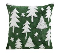 Housses de coussin de Noël flocon de neige et renne, housses décoratives festives pour canapé, lit, salon (8 styles) (F, 45 x 45 x 0,5 cm)