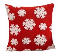 Housses de coussin de Noël flocon de neige et renne, housses décoratives festives pour canapé, lit, salon (8 styles) (G, 45 x 45 x 0,5 cm)