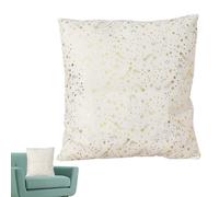 Housses de coussin de Noël - Housse de coussin décorative avec étoiles et flocons de neige - Style campagnard - Pour maison, maison, chambre, hiver, canapé, fauteuil et salon 46 x 46 cm