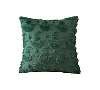 Housses de Coussin de Noël Taie d'Oreiller de Noël Super Doux en Peluche en Fausse Fourrure Housse de Coussin de Vacances d'Hiver Imprimé Flocon de Neige Sapin de Noël pour Canapé Chambre Lit