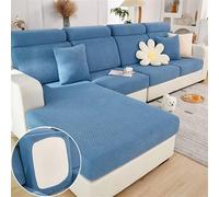 Housses de coussin de siège de canapé - Housse de canapé universelle, housse de siège de canapé en forme de L, housse de siège de canapé extensible, housse de protection de coussin de canapé (Blue)