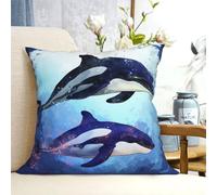Housses de coussin décoratives carrées en peluche pour salon - 40,6 x 40,6 cm