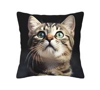 Housses de coussin décoratives carrées en velours côtelé doux pour chambre à coucher, canapé, style rustique - 40,6 x 40,6 cm