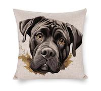 Housses de coussin décoratives pour chien de compagnie Cane Corso - 55,9 x 55,9 cm - Housse de coussin carrée avec fermeture éclair pour salon, cuisine, canapé, voiture, décoration d'intérieur