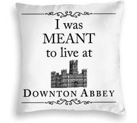 Housses De Coussin Décoratives Pour La Maison, Oreiller « I Was Meant To Live At Downton Abbey » Pour La Famille Et Les Amis, 45,7 X 45,7 Cm