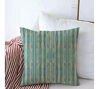 Housses de Coussin décoratives sans Couture Mur brossé Motif de Peinture répétitive créative Bois Rugueux Pastel Bleu Textures abstraites Coussin carré oreillers Couvre canapé Banc canapé 18x18 pouc