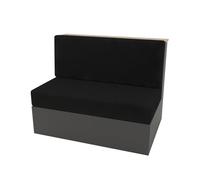 Housses de Coussin Élastiques pour Dinette RV Couverture de Coussin de Camping-Car Velours Lot de 1/2, Housse de Canapé Tout Compris Housse de Dossier Causeuse Protecteurs-Black||Set of 1