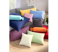 Housses de coussin jersey fin maco à repassage superflu - Estella - aubergine AUBERGINE 1
