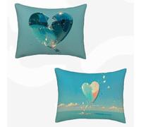Housses de Coussin Moderne Abstrait Coussin Canape 60x80cm Lot de 2, Cushion Covers Doux, Impression Recto Verso HD avec Fermeture éClair Invisible, Decoration Maison pour Canapé, Jardin -SW260394K