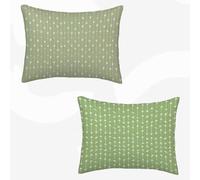 Housses de Coussin Moderne Bande Coussin Canape 40x80cm Lot de 2, Cushion Covers Doux, Impression Recto Verso HD avec Fermeture éClair Invisible, Decoration Maison pour Canapé, Jardin -SW260334K