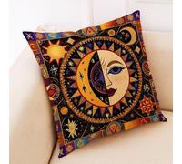 Housses De Coussin Moitié De Visage Fermeture Éclair Cachée, Impression Numérique Vive & Résistante Aux Fronces - Déhoussables Décoratifs pour Canapé, Lit, Bureau 45X45 Cm