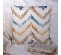 Housses de Coussin Motif Aquarelle Main Géométrie Vintage Zag Tribal Stroke Peinture Motifs Abstrait Toile de Fond Textures Polyester Couvre-lit Taie d'oreiller Housse de Coussin pour canapé canapé