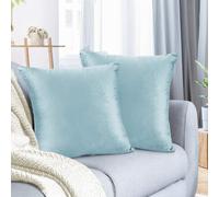 Housses de coussin Nestl en velours douillet et d coratif, 30,5 x 50,8 cm, douces et solides, pour canap -lit et voiture, lot de 2 - Bleu clair aqua