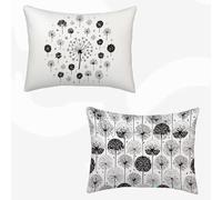 Housses de Coussin Noir Et Blanc Coussin Exterieur Impermeable Moderne Decoration Salon, Lin Taie d'oreiller avec Surface Hydrofugfe, Canapé, Jardin, Banquette Decoration 60x80 Lot de 2 -SW260394K