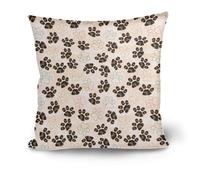 Housses De Coussin Pattes De Léopard Fermeture Éclair Cachée Coussin Canape, Résistante Aux Fronces Déhoussables Décoratifs pour Canapé, Lit, Bureau 40X40 Cm