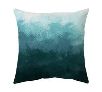 Housses De Coussin Peinture À L'Encre Bleue Fermeture Éclair Cachée Coussin Canape, Résistante Aux Fronces Déhoussables Décoratifs pour Canapé, Lit, Bureau 60X60 Cm