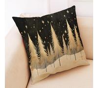 Housses De Coussin Pin Doré Fermeture Éclair Cachée, Impression Numérique Vive & Résistante Aux Fronces - Déhoussables Décoratifs pour Canapé, Lit, Bureau 50X50 Cm