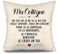 Housses de Coussin pour Les collègues pour Les Femmes Anniversaire Cadeau de Noël Cadeau d'appréciation de départ Voici Un Coussin pour Te Le rappeler Tu ES inspirante Je t’apprécie Je Crois en toi