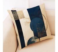 Housses De Coussin Sphère Bleue Fermeture Éclair Cachée, Impression Numérique Vive & Résistante Aux Fronces - Déhoussables Décoratifs pour Canapé, Lit, Bureau 45X45 Cm