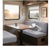 Housses de coussin très extensibles pour caravane, Jacquard Housse Banquette Camping Car avec 2 Courroies pour Caravane, Camping-Car, remorque, siège de Camping-Car (Light Gray,L 40-65cm,W 40-65cm)
