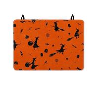 Housses de cuisinière de sorcières d'Halloween pour cuisinière électrique, décoration de cuisine effrayante en verre et caoutchouc lavable pour décoration de vacances, 71 x 50 cm