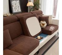 Housses De Dossier DéCorations Pour Coussins De Canapé- 1 2 3 4 Places Housse De Coussin De SièGe De Canapé Couvre Protege Pour Meubles, Fixation Par Bande éLastique(L: 160-190cm- W: 75-95cm,Coffee)