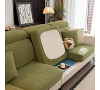 Housses De Dossier DéCorations Pour Coussins De Canapé- 1 2 3 4 Places Housse De Coussin De SièGe De Canapé Couvre Protege Pour Meubles, Fixation Par Bande éLastique(L: 160-200cm- W: 95-115cm,Green)