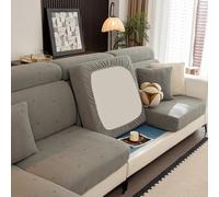 Housses De Dossier DéCorations Pour Coussins De Canapé- 1 2 3 4 Places Housse De Coussin De SièGe De Canapé Couvre Protege Pour Meubles, Fixation Par Bande éLastique(L: 160-200cm- W: 95-115cm,Grey)