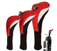 Housses De Driver pour Les Clubs De Golf,3 Pièces Étui en Maille À Col Long,Housse De Driver De Golf avec Un Col Long | pour Hommes Et Femmes Amateurs De Sport en Extérieur sur Parcours Et Terrain