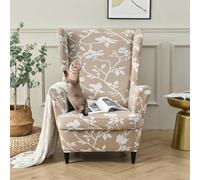 Housses de Fauteuil à Oreilles 2-Pièces Élastique, Housse de Canapé pour Fauteuil avec Oreilles, Couverture de Chaise Extensible avec Ailes et Bras(#AC,2 Sets)